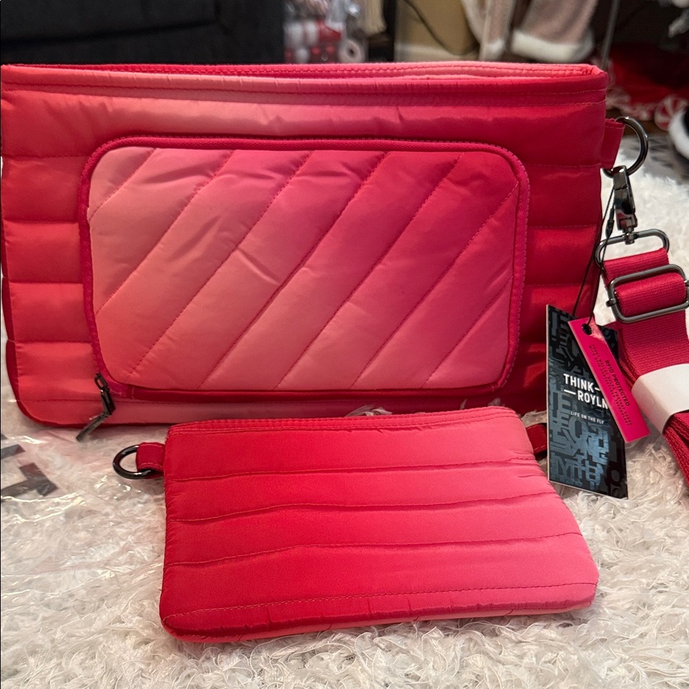 THINK ROYLN Pink bag and Pouch Set NWT